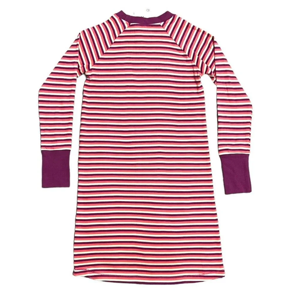 NEW Alba Of Denmark Sz 134 (9Y) Organic Striped Rib Everyday School Dress
